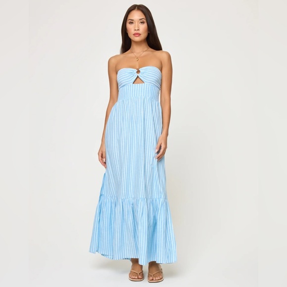 LSPACE Melody Blue Dress M - Picture 2 of 10